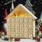 Calendrier de l’Avent en bois avec lumières LED, maison avec 24 tiroirs de rangement, calendrier de l’Avent à remplir soi-même pour enfants, décoration de Noël (A)