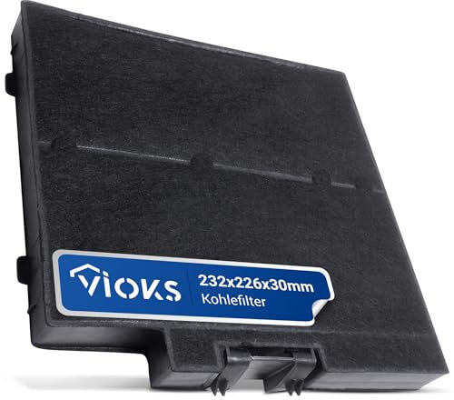VIOKS Kohlefilter für Dunstabzugshauben 232x226x30 mm Ersatz für Siеmens Bosch Constructa Nеff 11022296 LZ10DXA00 DWZ0DX0A0 CZ51DXA0X0 Z51DXA0X0 Aktivkohlefilter Dunstabzugshaube & Dunstabzug Filter