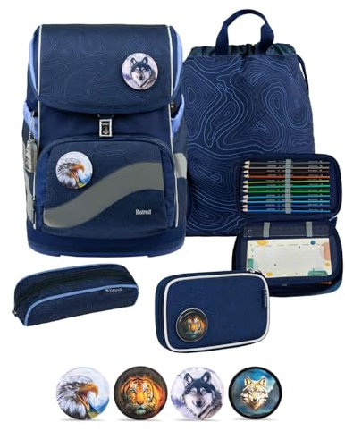 Belmil Smarty Plus Premium Schulranzen Set 405-51/P/S (Topographic 2)