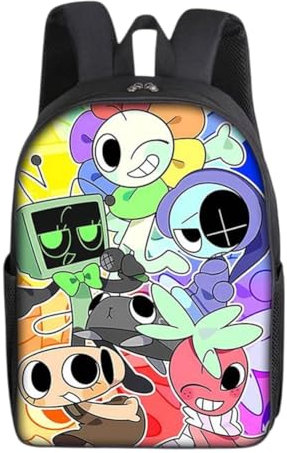 CYGMRFH Cartoon Spiel Rucksack, 3D Cartoon Schulranzen, Cartoon World Rucksack, World Kinder Schulranzen Geeignet für Reisen auf der Neuen, Verstellbaren Schultergurt Wasserdicht und Leicht