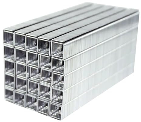 topolenashop 3000 Heftklammern, 8/4 mm, 3000 Stück, Silber, für manuelle Heftklammern, kompatibel mit Standard-Heftgeräten, 2-15 Blatt, 80 g/m², Büro- und Schulaufgaben