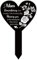 GLOBLELAND Placa de recuerdo en forma de corazón para cementerio, acrílico, 258 x 158 mm
