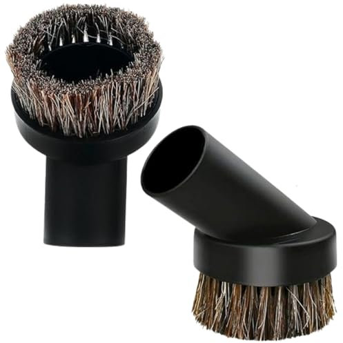 IBBAH® Pack of 2 Universal Round Horse Hair Brush Head for Henry Hoover – Compatible with Numatic Hetty,Henry HVR160, HVR200, NRV240, VNP180 – Vacuum Brush Attachment & Henry Hoover Spare Parts 32mm