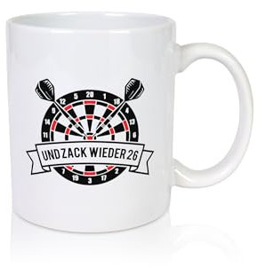 Und zack wieder 26 | Dart - Tasse Weiss - Kaffeetasse/Geschenk/Familie