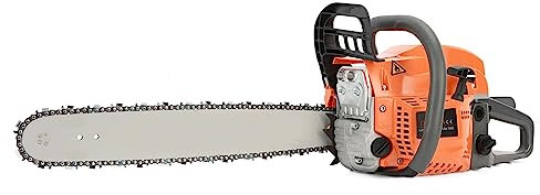 kiskick Tronçonneuse sans fil à essence 58 cc de 50,8 cm, multifonctionnelle, haute puissance, à gaz, coupe rapide, économe en main-d'œuvre, scie à chaîne à bois, 50,8 cm