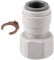 1PCS Connector Water Filter Fitting: 1/2 Female Thread to 1/2 Straight Quick Connect, Push in Water Purifier Quick Connector with Gasket, Filter Plumbing Fitting