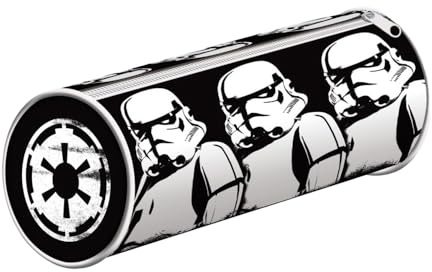 Star Wars Trousse à crayons baril Stormtrooper, noir/blanc, 8cm x 20cm x 8cm