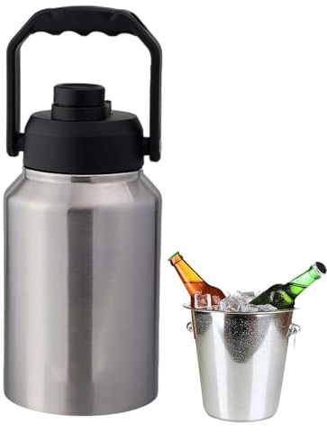 Outdoor Cooler - 2 Litre Ice Storage Bucket with Handle - for Hotel Holidays Fishing Kitchen Swimming Pool Camping Picnic