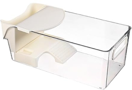 Tank Turtle – 14,57 x 7,44 x 5,12 Zoll Plattform zur Selsifizierung von Schildkröten | Terrarium-Set aus transparentem Terrarium für Krebse, Krabben, Frog, Reptilien, Schildkröte, Habitat, Pflanzen