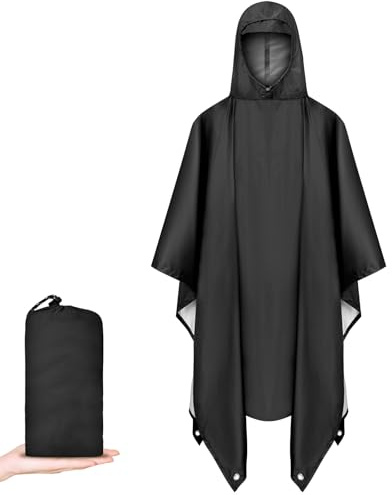 Vicloon Regenponcho, Unisex Regenjacken Regencape, Regen Poncho Jacke Mantel für Erwachsene mit Kapuze, Wasserdicht, Wiederverwendbar Regenmantel, für Wandern Radfahren Camping