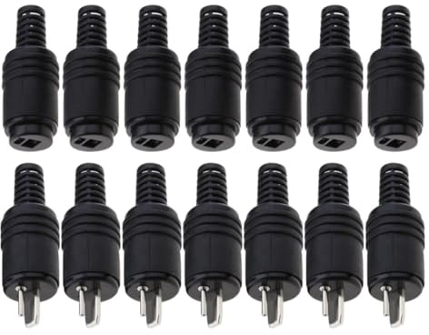 SVVOMALCLO 14 Stück 2-polige DIN-Lautsprecherstecker und -buchsen Set mit Schraubklemmen, Inklusive DIN Lautsprecherbuchse & Stecker für HiFi-Lautsprecherkabel, Männlich/Weiblich Kontakte