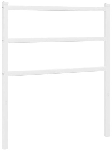 Qnhdfrt White Metal Headboard, 31.5-Inch High Steel Frame