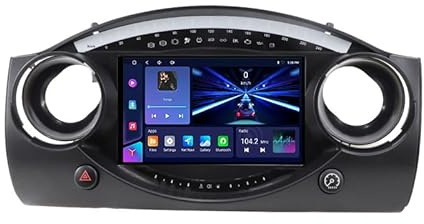 Radio estéreo para Coche con Android 15 para Mini Cooper S R50 R52 R53 2004-2007, Pantalla táctil de 9 Pulgadas, CarPlay y Android Auto inalámbricos, Unidad Principal de Doble DIN