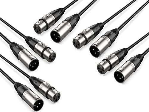 Pack 5 Cable XLR Macho - XLR Hembra 3 Metros