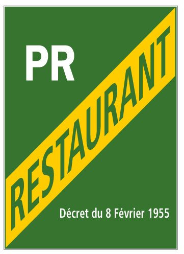 Panneau - Licence Petit Restaurant - Plastique rigide PVC 1,5 mm - Dimensions 150 x 210 mm - Film de Protection UV et anti graffiti