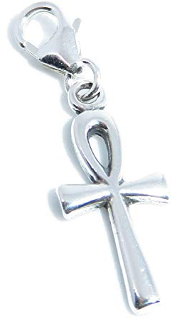 Ankh Cross Sterling Silber Clip auf Charm .925 x 1 Ankhs Charms
