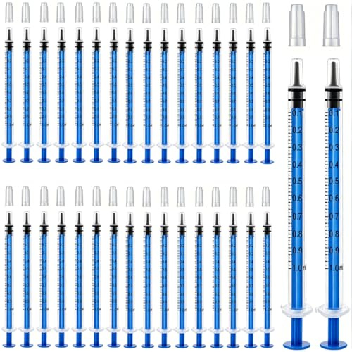 Gebildet 100pcs 1ml Syringe with Luer Slip Tip and Caps(No Needle), Pet Medicine Syringe, for Small Pets Feeding and Essential Oil Separator[Non-Medical Use]