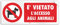 Cartello cm 30x12 - E' Vietato l'accesso agli Animali (PVC Adesivo morbido)