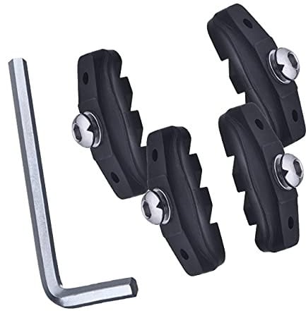 ELAPCO Bike Brake Pads, Ideal Road Brake Pads for Mountain Riders, C Shaped Pads for Mountain Bike Brake Pads, Bicycle Brake Pads Reliable in Wet Condition with Installation Tools