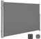 SONGMICS Store latéral en Aluminium Extensible 160 x 400 cm, Brise-Vue, Protection Solaire, occultant, pour Balcon, terrasse, Jardin, Gris GSA164G03