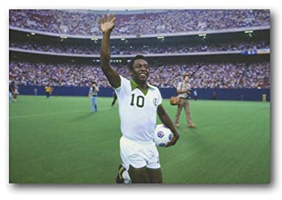 Pele Fußball-Poster, berühmtes Poster, coole Kunstwerke, Malerei, Wandkunst, Leinwanddruck, zum Aufhängen, 20 x 30 cm