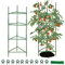 Meiwlong 123cm Tomaten Garten Käfig Pflanzen Pfähle unterstützen Gemüse zusammengebaute Gitter Expandable Gurke Rebe Kletterclips Krawatten Verbindungsstücke Outdoor Kit