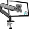 ONKRON Braccio monitor singolo Monitor Stand Full Motion per schermi piatti o curvi da 13¨-32¨ fino a 8 kg Supporto per monitor singolo regolabile Rialzo monitor Vesa 75x75 100x100 Nero