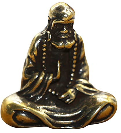 Staccatory Retro Messing Buddha Mini Statue Bodhidharma Figuren Schreibtisch Dekoration Kunst Geschenke Miniaturen