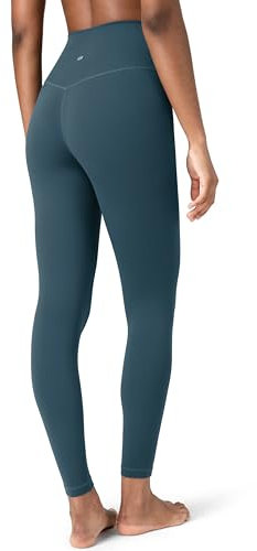 Colorfulkoala Dreamlux Kollektion Leggings Damen 25 Zoll aus Nylon66 & Lycra Schwarz, Grünblau Dunkles Jaspis, L