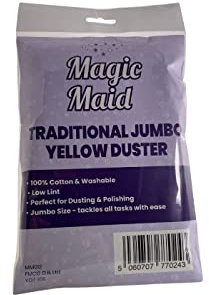 Traditional Jumbo Yellow Duster 40x50cm Triple Pack