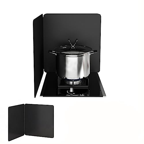 RIFWOVE Spritzschutz Faltwand Spritzschutzwand Mit Antihaftbeschichtung Windschutz für Gaskocher/Campingkocher Spritzschutz Herd Faltbar Küche Camping Gaskocher Windschutz Windschutzscheibe