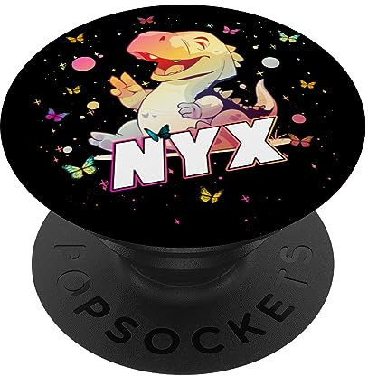 NYX - Schöner Mädchen Name mit süßem Dino PopSockets mit austauschbarem PopGrip