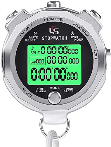 Chronomètre pour entraînement sportif, natation, course à pied, fitness, boîtier en métal