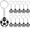 10 Pièces Porte-Clés de Football Mini, Porte Clef Ballon de Foot, Porte-Clés de Football pour Enfants, 2.5cm Porte Clef Football en Pvc pour Décoration de Sac à Dos, Cadeau D'Anniversaire