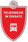 Indigos UG - Schild Feuerwehr im Einsatz - 9x12 cm - Saugnapfschild - Aluverbund - Emblem - Innenbefestigung für Ihr Auto - UV-Beständig - Einsatzschild - Hinweisschild - Warnschild