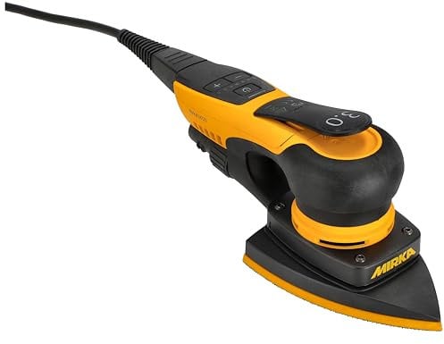 Mirka DEOS II 663 Ponceuse Delta 300 W Ponceuse triangulaire Ponceuse orbitale à faibles vibrations pour un ponçage sans poussière du bois, des cloisons sèches et du métal avec abrasif auto-agrippant