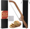 MOTAIPEAK Bread Bow Knife for Homemade Bread,15.5 Sapele Wood Sourdough Bread Knife,Premium Stainless Steel Serrated Saw Bread Cutter for Bread,Bagels,Fruits,Adjustable for Left and Right Hand Use