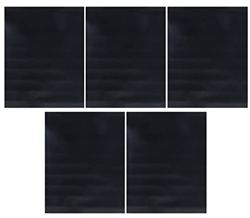 5 Stück feuerfeste Grillmatte, Grillbodenmatte unter der Grillmatte, verstellbare Größe, PTFE, feuerfeste Grillmatte zum Grillen von Fleisch, Gemüse, Fisch, Garnelen, Pizza, sogar