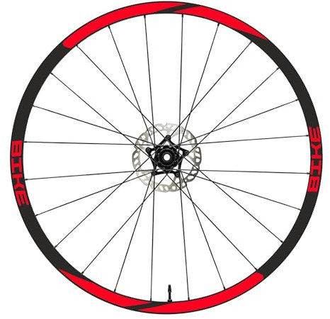 DualColorStampe Felgenaufkleber für Fahrrad, 26 Zoll – 27,5 Zoll – 28 – 29 Zoll (66,6 – 63,5 cm) für Mountainbike, Felgen MTB B0200 (leuchtendes Rot, 27,5 Zoll)