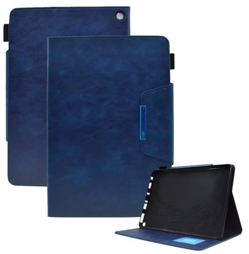 Jenyoog for Amazon Kindle Fire HD 8 & HD 8 Plus Case (12th Generation/10th Generation, 2024/2022/2020 Release) 8, PU Leather Standing Cover with Smart Auto Sleep/Wake & Card Slot (Dark Blue)