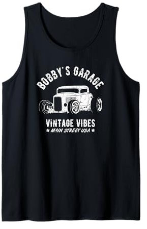 Bobby's Garage Hotrod Car Design für den Namen Bobby Tank Top