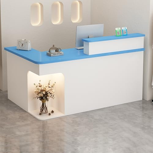 TUPAFJU Kleine rezeptionstheken,Empfangstheke,verkaufstheke,empfangstresen,Reception Desk,tresen,kassentisch,messetheke,bartheke,bürotheke rezeption Tisch,Moderne rezeptionstheken,rezeptionsmöbe(L1)