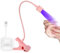AiQInu Lampada UV LED Unghie, 3W Lampada Unghie Regolabile, Lampada UV Portatile per Gel con Clip, con USB (Rosa)