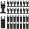 KINGARDEN 30Pcs Oscillating Saw Blades, Professional Universal Multitool Blades for Wood Plastics, Quick Release Multi Tool Kits Fit Milwaukee Makita Ryobi Bosch
