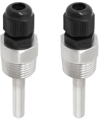 OTOTEC 2pcs Immersion Sleeve Pocket Thermowell G1/2 304 Stainless Steel Temperature Sensor Immersion Sleeve Pocket Tool for Temperature Sensor 6mm Heater(8x50mm)