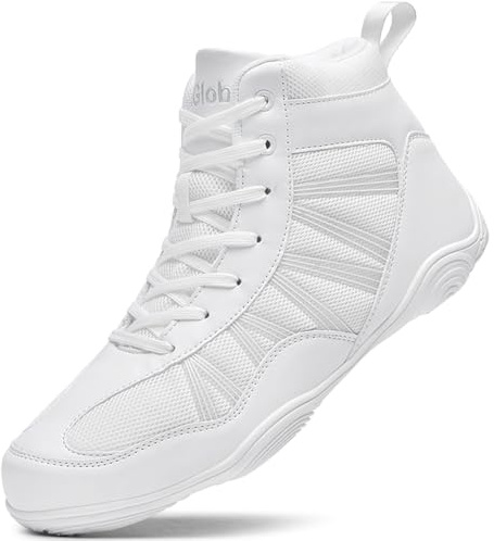 situkeke BoxenSchuhe Herren High Top Ringerschuhe rutschfeste Kampfsportschuhe Atmungsaktiv Professionelle Training Boxen Stiefel Unisex Weiß 45 EU