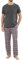 TeJoyce Ensemble de Pyjama Homme Coton, Vêtements de Nuit, Haut à Manches Courtes et Pantalon à Carreaux avec Poches, Pijamas Deux Pièces Doux et Confortable pour Homme (Gris Foncé, M)