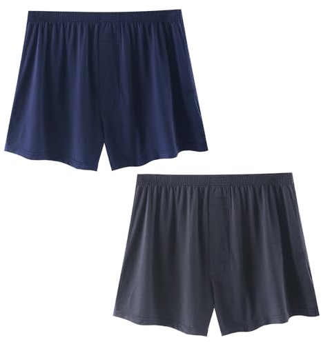 Slips Homme Coton Confort et High Qualité Calecon Mode Chic Sport Boxer en Fibre de Bambou Culottes Taille Ouverte pour Un Tout au Long