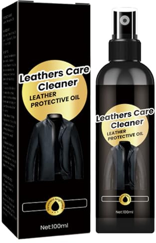 KOAHDE Spray de Raffinage de Cuir,Spray de Soins de Veste en Cuir,Nettoyant Cuir Voiture et Moto pour Sièges,Soin du Cuir Vêtements et Chaussures,100ML,1PC