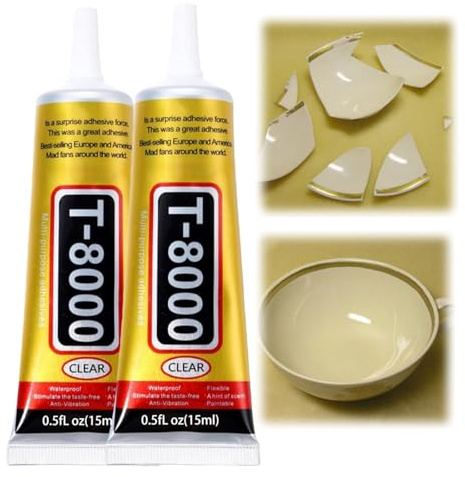 2Pcs T8000 Multifunctional Phone Glue,Clear Contact Electronic Components Glue,Contact Adhesive for Phone Screen Repair,Waterproof Strong Gl/ue,Precision All Purpose G/lue,Strong Bonding Ph/one G/lue